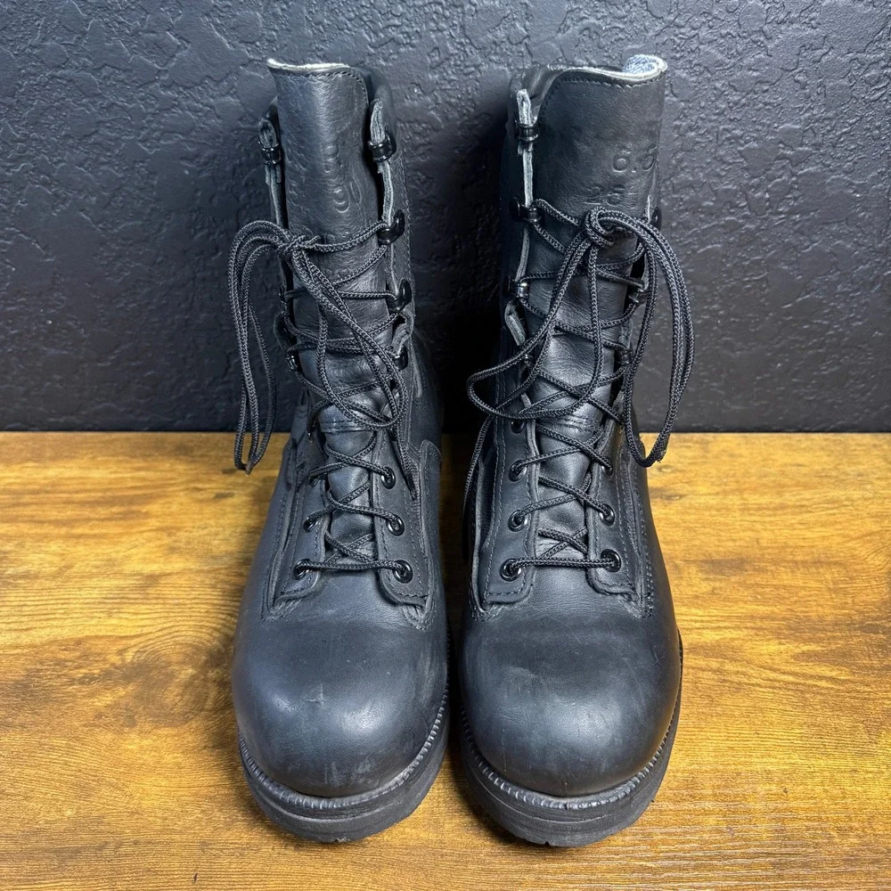 Wellco Military Combat 25190 Black Leather Nylon Tactical Boots Mens 6.5R